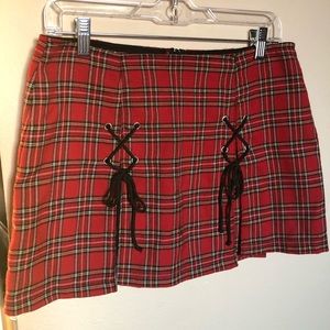 90s Lip Service plaid school girl mini skirt